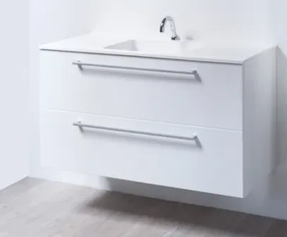 CATALANO PREMIUM 80×47 MOBILDUENNE skapītis ar divām atvilknēm. Izlietne KUBE X WASHBASIN 80×47 mm. Balta